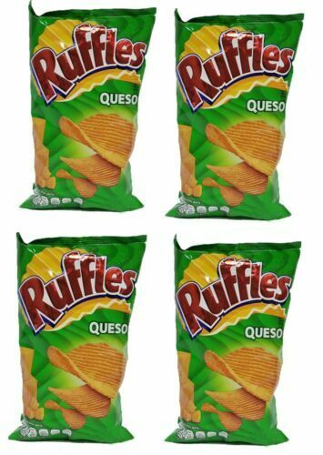 Ruffles Queso Mexican chips Sabritas 4 BAGS, (50 G)