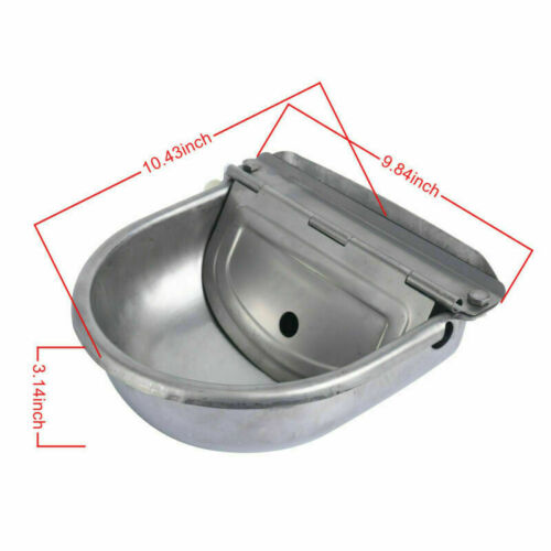 Stainless Steel Automatic Dog Waterer Bowl Farm Water Trough Auto Drinking Bowl